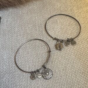 Alex and Ani Silver Charm Bracelet Duo